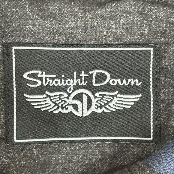 Straight Down Sweater Men Large Golf Knit Blue Solid Pullover Preppy Button Neck - Picture 6 of 14